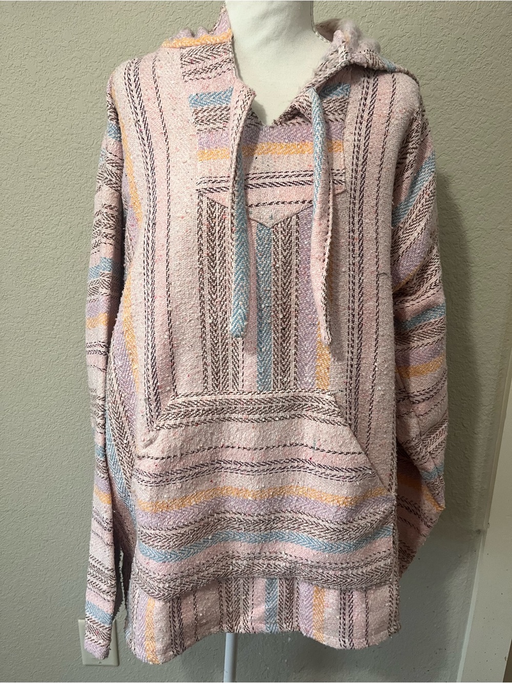 No BD Day Women's Pink Striped Baja Hoodie